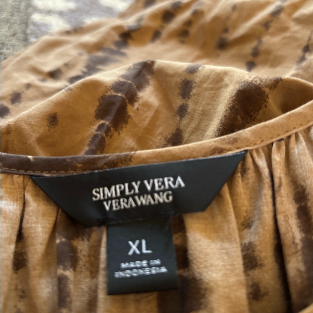Simply Vera Vera Wang Earthy Brown Midi Dress - Picture 4 of 5